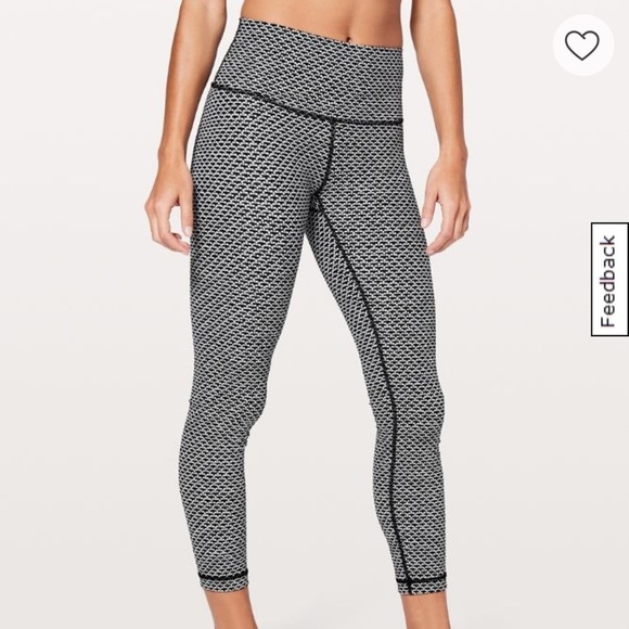 Lululemon Pants Womens Wunder Under 7/8 Tight Legging 6 Monochromic Luxt… - Picture 1 of 11